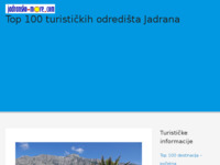 Frontpage screenshot for site: Top 100 turističkih odredišta Jadrana - besplatno oglašavanje apartmana (http://www.jadransko-more.com/)