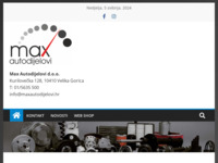 Slika naslovnice sjedišta: Max autodijelovi d.o.o. (http://www.maxautodijelovi.hr)