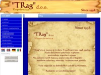 Frontpage screenshot for site: Trag, Koprivnica (http://www.trag-grupa.hr)