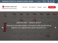 Frontpage screenshot for site: (http://www.crvenikrizosijek.hr)