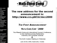 Frontpage screenshot for site: Math/Chem/Comp '98 (http://mapmf.pmfst.hr/~juretic/MCC/)