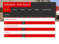 Frontpage screenshot for site: Dobrovoljno vatrogasno društvo Bale (http://www.vatrogasci-bale.hr)