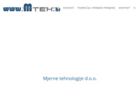 Frontpage screenshot for site: Mjerne tehnologije d.o.o. (http://www.mteh.hr)