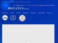 Frontpage screenshot for site: DOTATUS d.o.o. za projektiranje, proizvodnju i montažu metalnih konstrukcija (http://www.dotatus.hr)