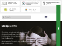 Frontpage screenshot for site: Udruga slijepih Istarske županije Pula (http://www.usiz-pula.hr)