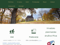 Frontpage screenshot for site: HPD Pliva - Hrvatsko planinarsko društvo Pliva (http://hpdpliva.hr)