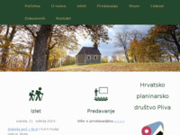 Frontpage screenshot for site: HPD Pliva - Hrvatsko planinarsko društvo Pliva (http://hpdpliva.hr)