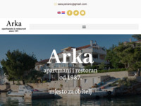 Frontpage screenshot for site: Arka apartmani i restoran, Stara Novalja, otok Pag (http://www.arka.com.hr/hr/)