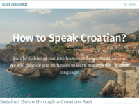 Frontpage screenshot for site: Naučite hrvatski (http://learn-croatian.com)