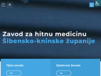 Frontpage screenshot for site: Zavod za hitnu medicinu Šibensko-kninske županije (http://www.zhm-skz.hr)