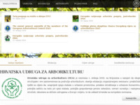Frontpage screenshot for site: Hrvatska udruga za arborikulturu (http://www.hua.hr)