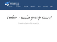 Frontpage screenshot for site: (http://www.meridiantours.hr)