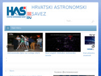 Frontpage screenshot for site: Hrvatski astronomski savez (http://www.astronomskisavez.hr)