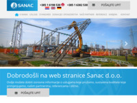 Frontpage screenshot for site: Sanac d.o.o. - izgradnja i održavanje energetske infrastrukture (http://www.sanac.hr)