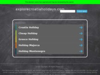 Frontpage screenshot for site: Croatia holidays (http://www.explorecroatiaholidays.com/)