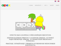 Frontpage screenshot for site: Logopedski centar APEX (http://www.logoped-apex.hr)