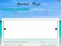 Frontpage screenshot for site: (http://www.apartmani-stara-novalja.com)