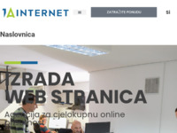 Frontpage screenshot for site: Izrada Web Stranica, Grafički Dizajn i Izrada Internet Stranice (http://www.1ainternet.hr/)