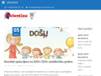 Frontpage screenshot for site: (http://www.djecji-vrtic-baloncica.hr)
