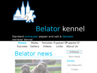 Frontpage screenshot for site: (http://www.belatorkennel.com/)