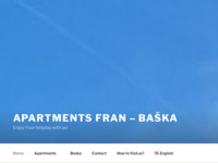 Frontpage screenshot for site: (http://www.apartments-fran.com)