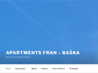 Frontpage screenshot for site: Apartmani Fran Baška (http://www.apartments-fran.com)