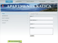 Frontpage screenshot for site: Apartmani Katica (http://www.orebicapartments.com)