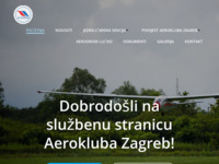 Frontpage screenshot for site: (http://www.aeroklub-zagreb.hr)