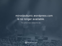 Frontpage screenshot for site: Miroslav Bunić (http://miroslavbunic.wordpress.com/)