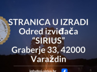 Frontpage screenshot for site: Odred izviđača Sirius (http://oi-sirius.hr)