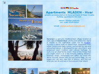 Frontpage screenshot for site: Villa Mladen, Hvar (http://www.apartments-mladen-hvar.com/)