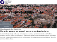 Frontpage screenshot for site: Udruženje obrtnika Pula (http://www.obrtnici-pula.hr)