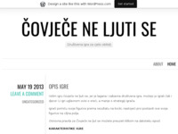 Frontpage screenshot for site: (http://covjeceneljutise.wordpress.com/)
