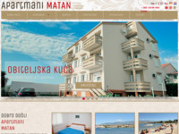 Frontpage screenshot for site: Apartmani Matan - Novalja, Pag (http://www.matan-novalja.com/)