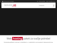 Frontpage screenshot for site: (http://www.serverhr-hosting.hr)