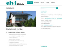Frontpage screenshot for site: ELVI d.o.o.Vinogradska 5,35209 Bukovlje (http://www.elvi.hr)