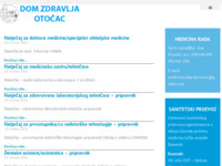 Frontpage screenshot for site: Dom zdravlja Otočac (http://www.dzotocac.hr)