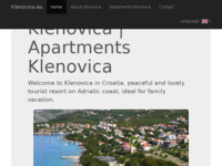 Frontpage screenshot for site: Klenovica.eu - Klenovica, Croatia (http://klenovica.eu)
