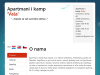 Frontpage screenshot for site: Apartmani i kamp Vala (http://www.grebastica.net)