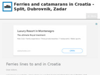 Frontpage screenshot for site: Ferries in Croatia - new timetable, ticket prices, operators (http://ferries-croatia.com/)