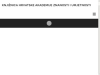 Frontpage screenshot for site: Knjižnica Hrvatske akademije znanosti i umjetnosti (http://knjiznica.hazu.hr/)