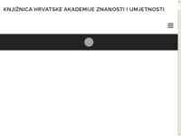 Frontpage screenshot for site: Knjižnica Hrvatske akademije znanosti i umjetnosti (http://knjiznica.hazu.hr/)