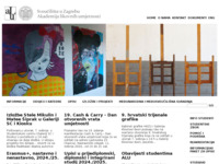 Frontpage screenshot for site: Akademija likovnih umjetnosti u Zagrebu (http://www.alu.hr)