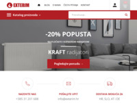 Frontpage screenshot for site: Exterim - Sve za CENTRALNO GRIJANJE (http://exterim.hr)