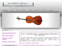 Frontpage screenshot for site: Glazbena škola (http://www.glazbena-skola-pavla-markovca.hr)