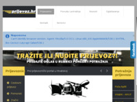 Frontpage screenshot for site: Prijevoz.hr (http://www.prijevoz.hr/)