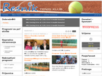 Frontpage screenshot for site: (http://www.tenis-klub-resnik.hr)