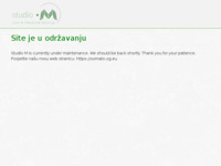 Frontpage screenshot for site: (http://www.studiom-bjelovar.hr)