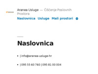 Frontpage screenshot for site: (http://www.aranea-usluge.hr)