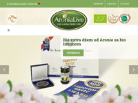 Frontpage screenshot for site: Aronialive - Bio proizvodi od aronije (http://www.aronialive.com)